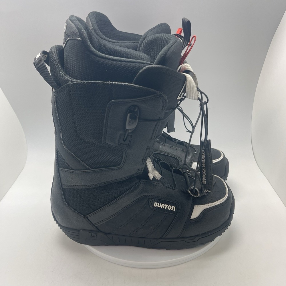 Burton Moto Snowboard Boots Mens 9.5 Black Winter Sports Athletic Lace Up